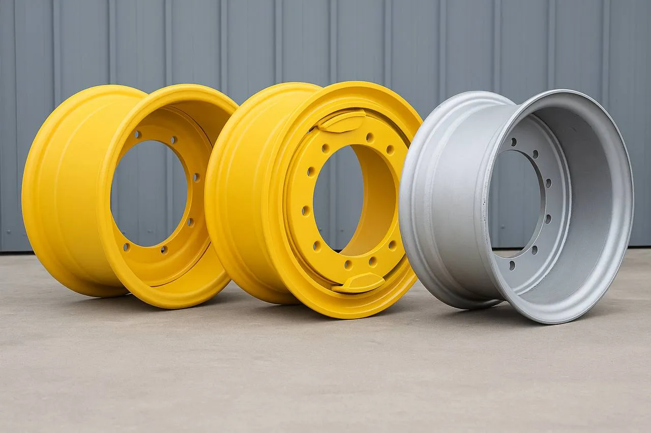 نمایی از انواع رینگ چرخ لودر صنعتی برای کاربردهای سنگین